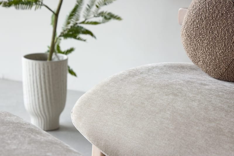 Armchair Venture Home Beige Fåtölj + Ottoman - Huonekalut - Tuoli & nojatuoli - Nojatuoli & lepotuoli