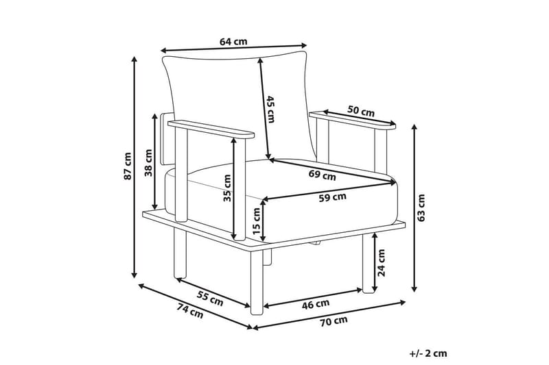 Nojatuoli Asker - Vihreä, vaalea puu - Huonekalut - Tuoli & nojatuoli - Nojatuoli & lepotuoli