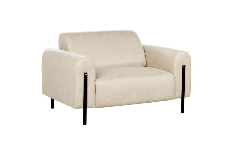 Nojatuoli Askim - Beige, musta/polyesteri - Huonekalut - Tuoli & nojatuoli - Nojatuoli & lepotuoli