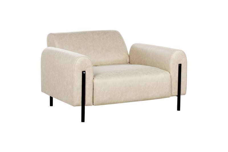 Nojatuoli Askim - Beige, musta/polyesteri - Huonekalut - Tuoli & nojatuoli - Nojatuoli & lepotuoli