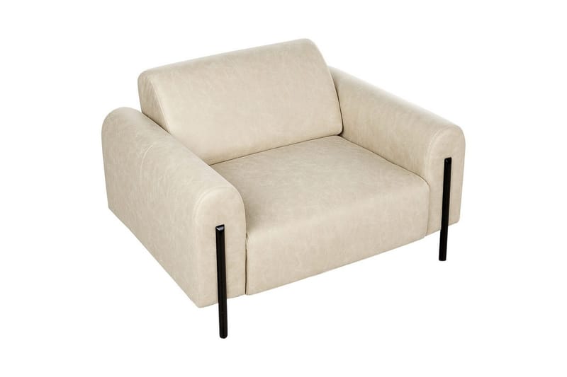 Nojatuoli Askim - Beige, musta/polyesteri - Huonekalut - Tuoli & nojatuoli - Nojatuoli & lepotuoli
