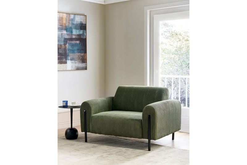 Nojatuoli Askim - Oliivinvihreä, Musta/manchesterkangas - Huonekalut - Tuoli & nojatuoli - Nojatuoli & lepotuoli