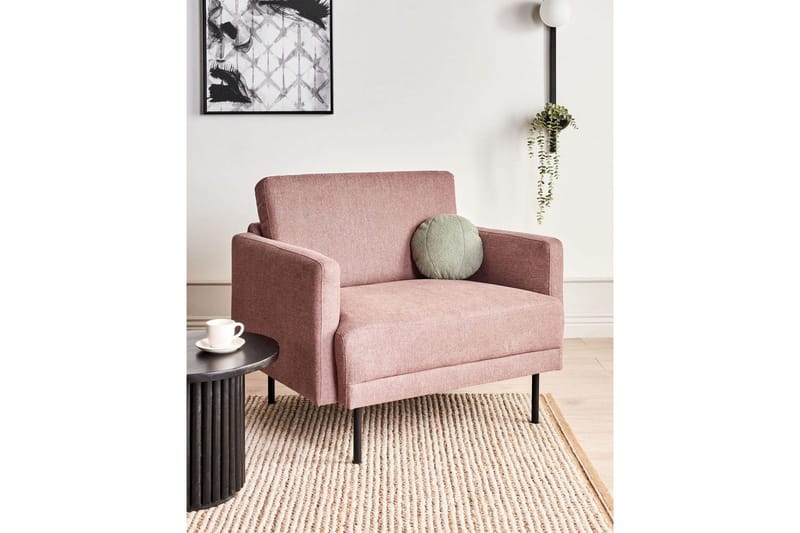 Nojatuoli Breda - Rosa, Musta - Huonekalut - Tuoli & nojatuoli - Nojatuoli & lepotuoli