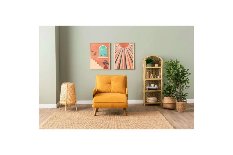 Canelo Vuodetuoli - Sinapinkeltainen Keltainen - Huonekalut - Sohva - Vuodesohva