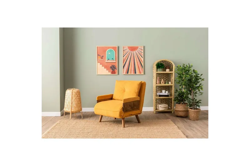 Canelo Vuodetuoli - Sinapinkeltainen Keltainen - Huonekalut - Sohva - Vuodesohva