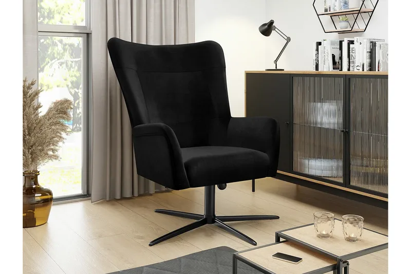 Carney Fåtölj Black - Huonekalut - Tuoli & nojatuoli - Nojatuoli & lepotuoli