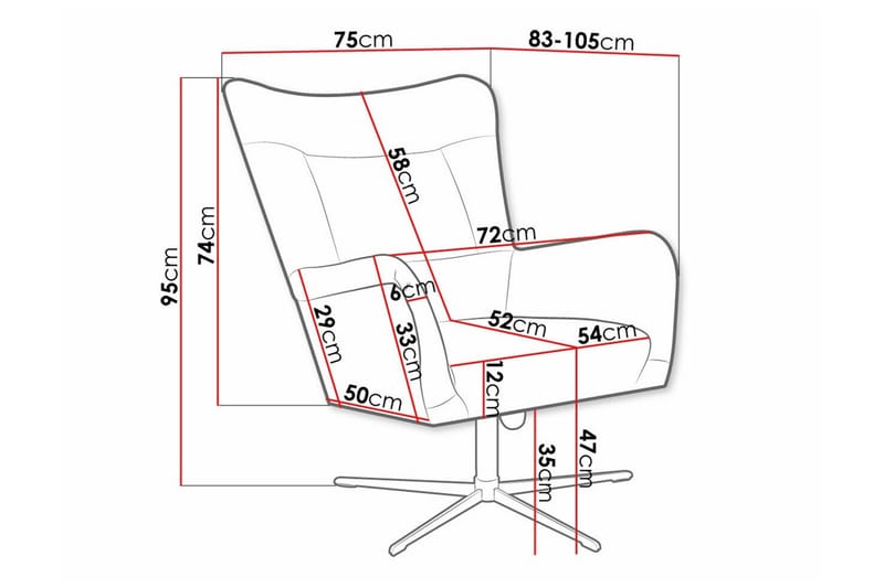Carney Fåtölj Dark blue - Huonekalut - Tuoli & nojatuoli - Nojatuoli & lepotuoli