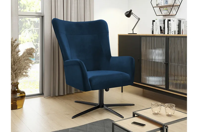 Carney Fåtölj Dark blue - Huonekalut - Tuoli & nojatuoli - Nojatuoli & lepotuoli