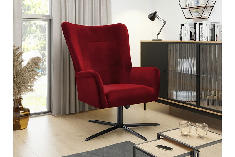 Carney Fåtölj Red - Huonekalut - Tuoli & nojatuoli - Nojatuoli & lepotuoli