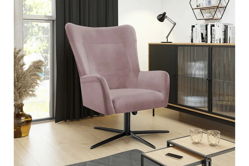 Carney Fåtölj Pink/Black - Huonekalut - Tuoli & nojatuoli - Nojatuoli & lepotuoli