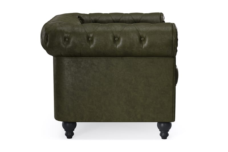 Chesterfield Lyx Suuri mukava syvä nojatuoli olohuoneeseen - Tumman Vihreä PU - Huonekalut - Tuoli & nojatuoli - Nojatuoli & lepotuoli - Chesterfield-nojatuolit