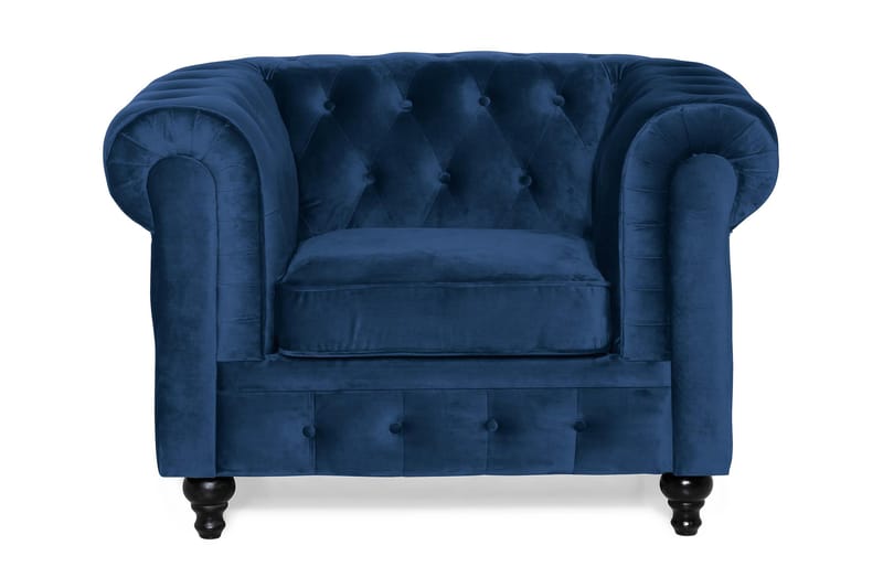 Chesterfield Lyx Suuri mukava syvä sametilla verhoiltu nojatuoli – Nojatuoli olohuoneeseen - Huonekalut - Tuoli & nojatuoli - Nojatuoli & lepotuoli - Chesterfield-nojatuolit