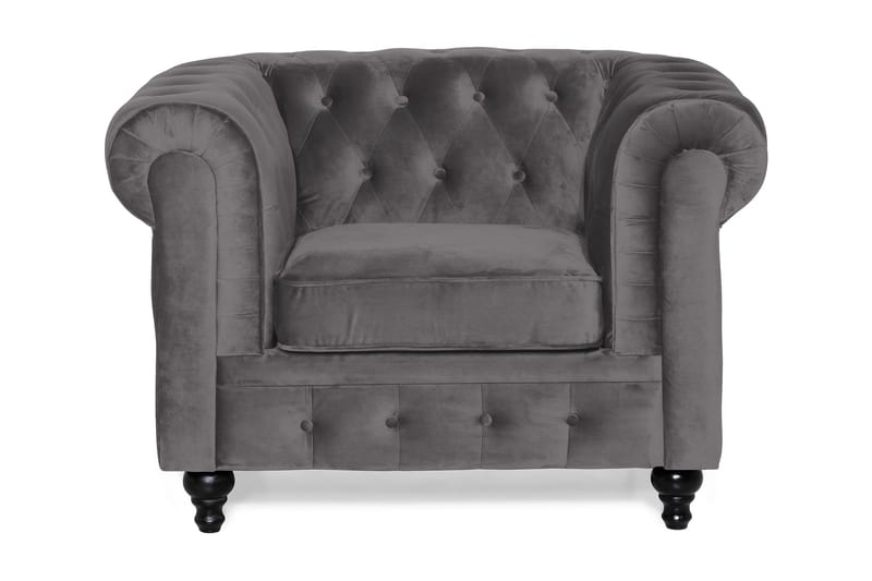 Chesterfield Lyx Suuri mukava syvä sametilla verhoiltu nojatuoli – Nojatuoli olohuoneeseen - Huonekalut - Tuoli & nojatuoli - Nojatuoli & lepotuoli - Chesterfield-nojatuolit