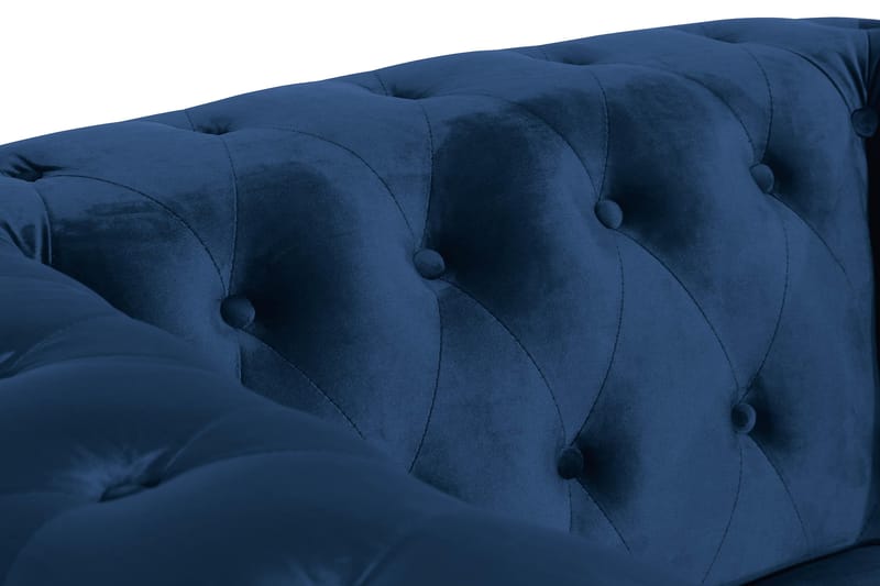 Chesterfield Lyx suuri mukava syvä samettinojatuoli – Nojatuoli olohuoneeseen - Sininen - Huonekalut - Tuoli & nojatuoli - Nojatuoli & lepotuoli - Chesterfield-nojatuolit