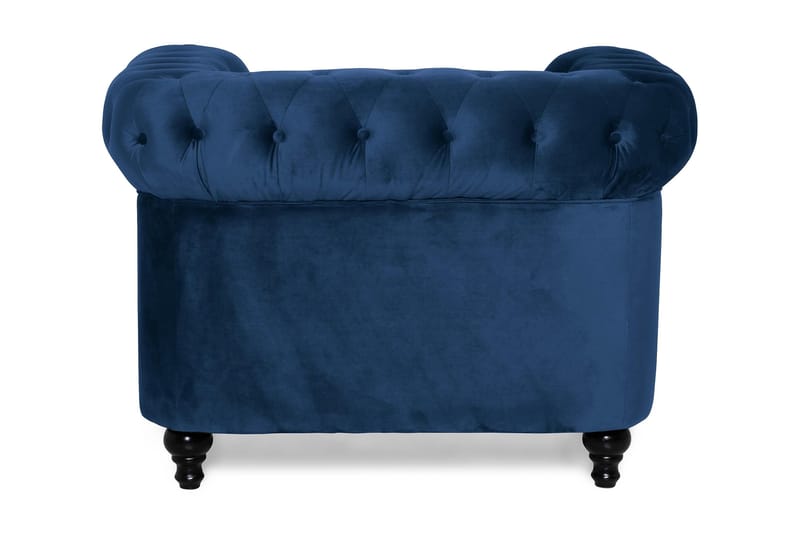 Chesterfield Lyx suuri mukava syvä samettinojatuoli – Nojatuoli olohuoneeseen - Sininen - Huonekalut - Tuoli & nojatuoli - Nojatuoli & lepotuoli - Chesterfield-nojatuolit