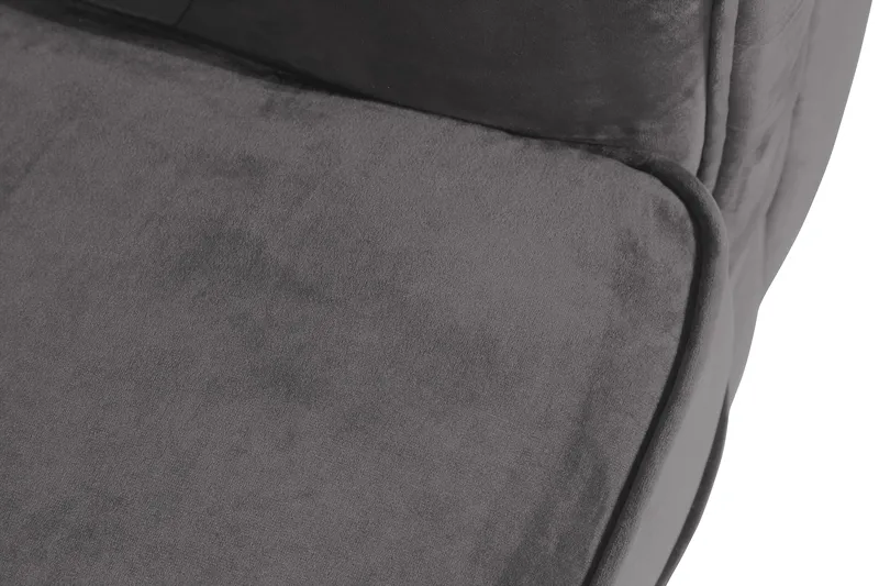 Chesterfield Lyx suuri mukava syvä samettinojatuoli – Nojatuoli olohuoneeseen - Tummanharmaa - Huonekalut - Tuoli & nojatuoli - Nojatuoli & lepotuoli - Chesterfield-nojatuolit