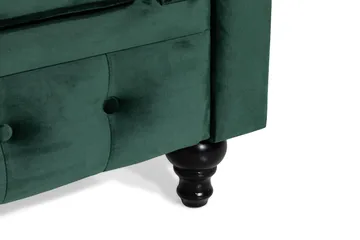 Chesterfield Lyx suuri mukava syvä samettinojatuoli – Nojatuoli olohuoneeseen - Tummanvihreä - Huonekalut - Tuoli & nojatuoli - Nojatuoli & lepotuoli - Chesterfield-nojatuolit
