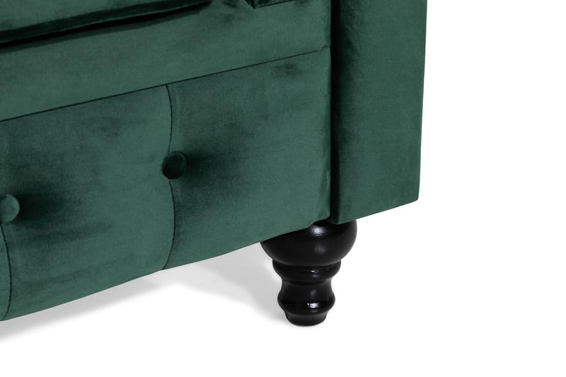 Chesterfield Lyx suuri mukava syvä samettinojatuoli – Nojatuoli olohuoneeseen - Tummanvihreä - Huonekalut - Tuoli & nojatuoli - Nojatuoli & lepotuoli - Chesterfield-nojatuolit