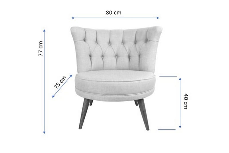 Nojatuoli Alinson - Vihreä - Huonekalut - Tuoli & nojatuoli - Nojatuoli & lepotuoli - Chesterfield-nojatuolit