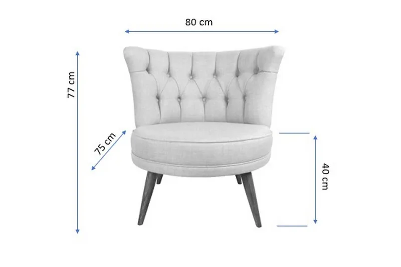 Nojatuoli Alinson - Vihreä - Huonekalut - Tuoli & nojatuoli - Nojatuoli & lepotuoli - Chesterfield-nojatuolit