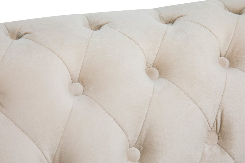 Nojatuoli Chester Deluxe rahilla Sametti - Beige - Huonekalut - Tuoli & nojatuoli - Nojatuoli & lepotuoli - Samettinojatuoli