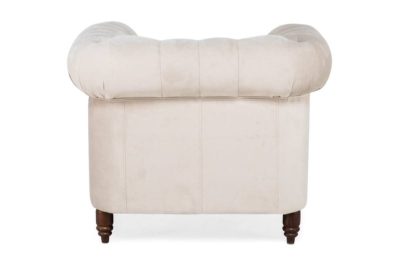 Nojatuoli Chester Deluxe Sametti - Beige - Huonekalut - Tuoli & nojatuoli - Nojatuoli & lepotuoli - Chesterfield-nojatuolit