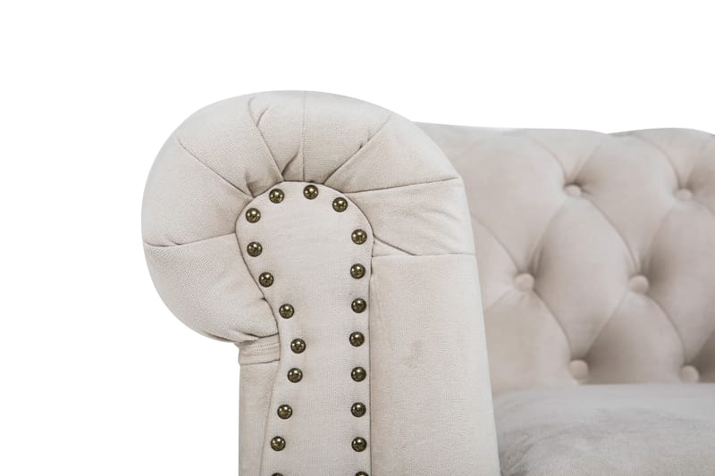 Nojatuoli Chester Deluxe Sametti - Beige - Huonekalut - Tuoli & nojatuoli - Nojatuoli & lepotuoli - Chesterfield-nojatuolit