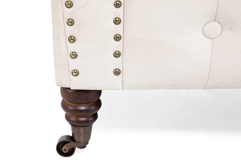 Nojatuoli Chester Deluxe Sametti - Beige - Huonekalut - Tuoli & nojatuoli - Nojatuoli & lepotuoli - Chesterfield-nojatuolit