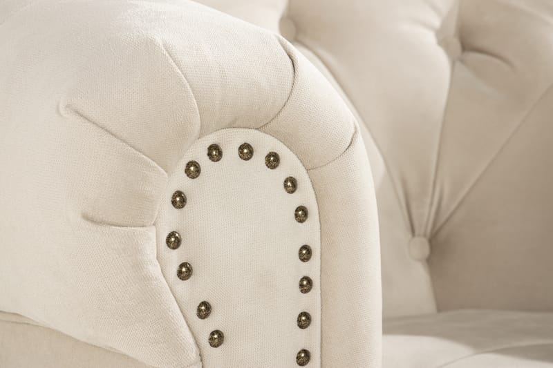 Nojatuoli Petitfils - Beige - Huonekalut - Tuoli & nojatuoli - Nojatuoli & lepotuoli - Chesterfield-nojatuolit