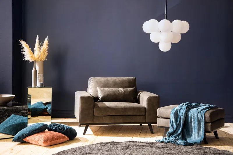 Copenhagen Nojatuoli Keinonahka - Tummanharmaa - Huonekalut - Tuoli & nojatuoli - Nojatuoli & lepotuoli - Nahkainen nojatuoli