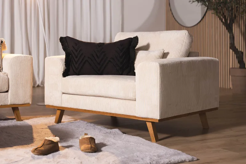 Copenhagen Nojatuoli Manchester - Beige - Huonekalut - Tuoli & nojatuoli - Nojatuoli & lepotuoli