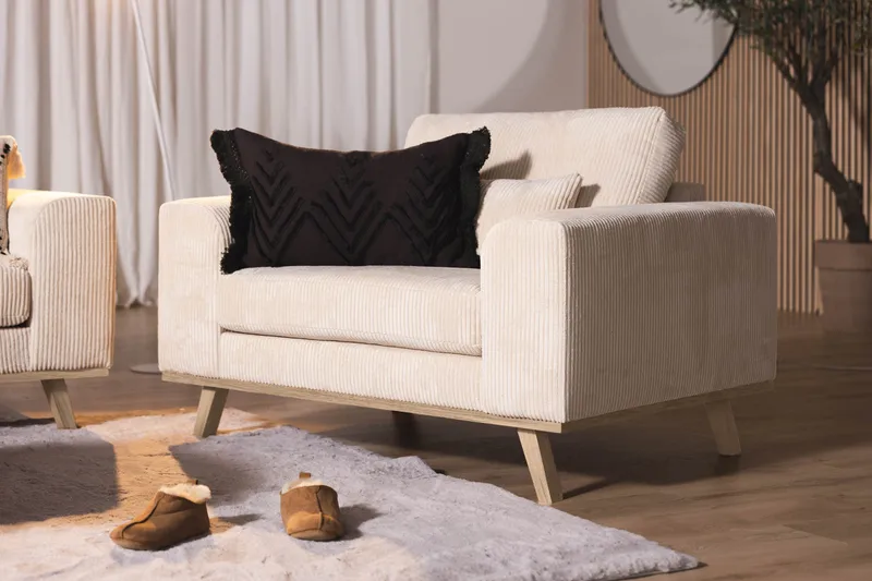 Copenhagen Nojatuoli Manchester - Beige - Huonekalut - Tuoli & nojatuoli - Nojatuoli & lepotuoli