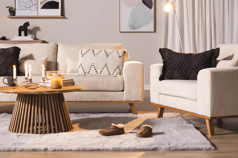 Copenhagen Nojatuoli Manchester - Beige - Huonekalut - Tuoli & nojatuoli - Nojatuoli & lepotuoli