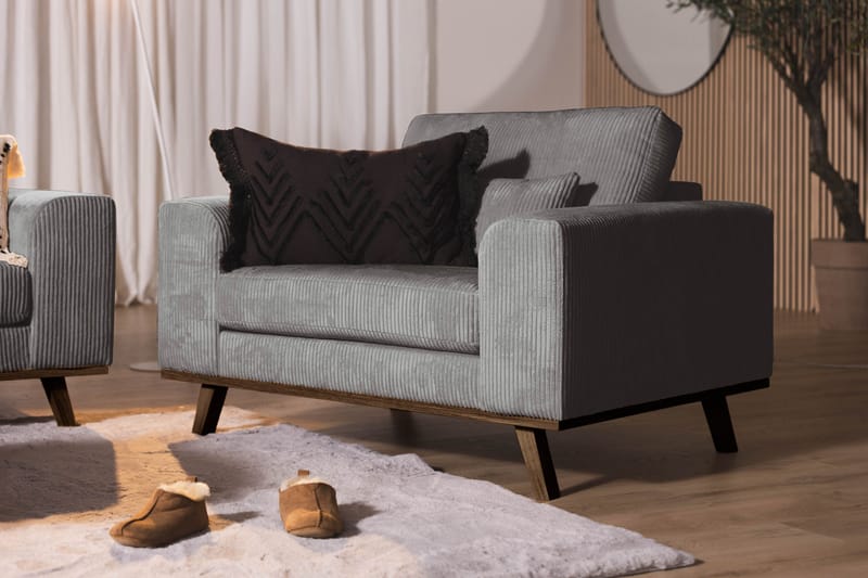 Copenhagen Nojatuoli Manchester - Harmaa - Huonekalut - Tuoli & nojatuoli - Nojatuoli & lepotuoli