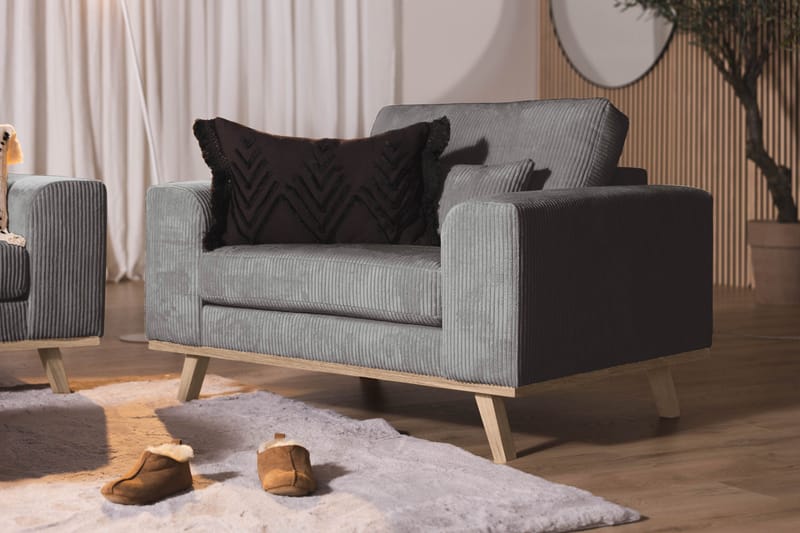 Copenhagen Nojatuoli Manchester - Harmaa - Huonekalut - Tuoli & nojatuoli - Nojatuoli & lepotuoli