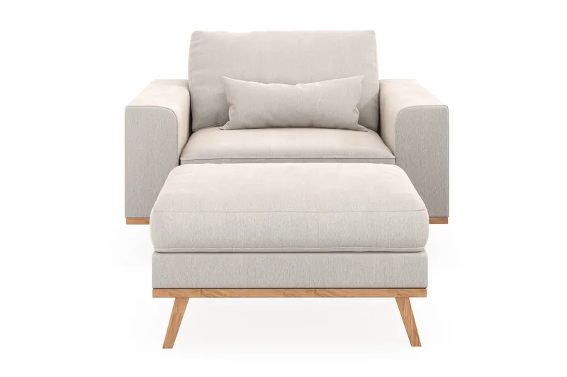 Copenhagen Nojatuoli rahilla - Kermanvalkoinen - Huonekalut - Tuoli & nojatuoli - Nojatuoli & lepotuoli - Nojatuoli rahilla