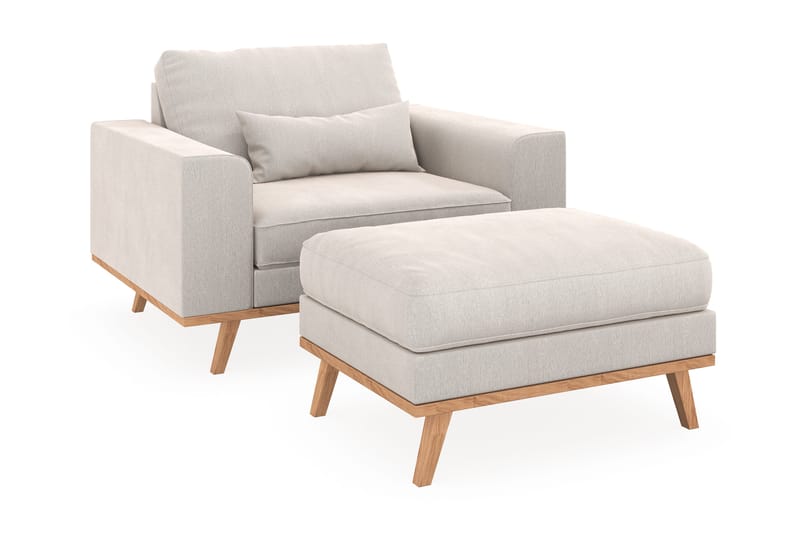 Copenhagen Nojatuoli rahilla - Kermanvalkoinen - Huonekalut - Tuoli & nojatuoli - Nojatuoli & lepotuoli - Nojatuoli rahilla