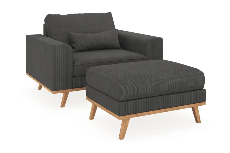 Copenhagen Nojatuoli rahilla - Tummanharmaa - Huonekalut - Tuoli & nojatuoli - Nojatuoli & lepotuoli - Nojatuoli rahilla