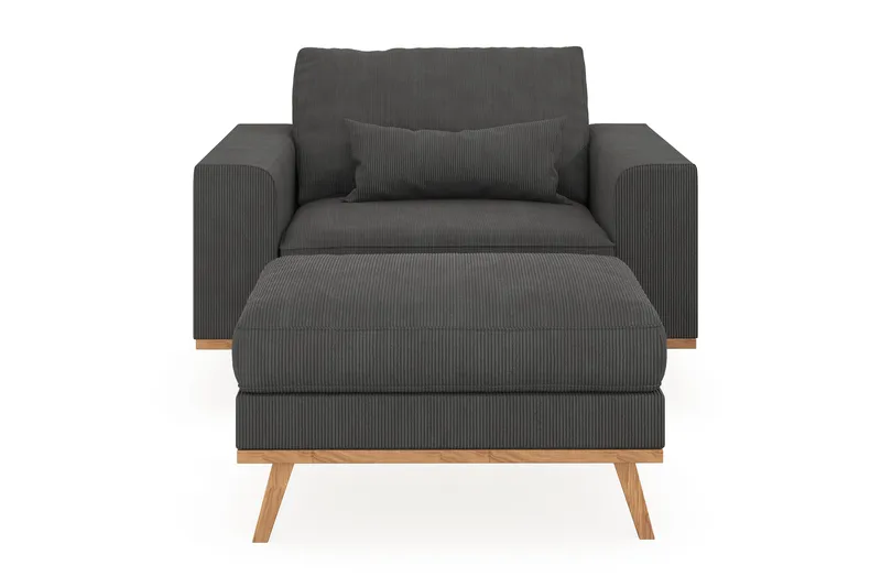 Copenhagen Nojatuoli rahilla - Tummanharmaa - Huonekalut - Tuoli & nojatuoli - Nojatuoli & lepotuoli - Nojatuoli rahilla