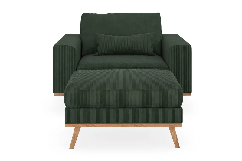 Copenhagen Nojatuoli rahilla - Tummanvihreä - Huonekalut - Tuoli & nojatuoli - Nojatuoli & lepotuoli - Nojatuoli rahilla