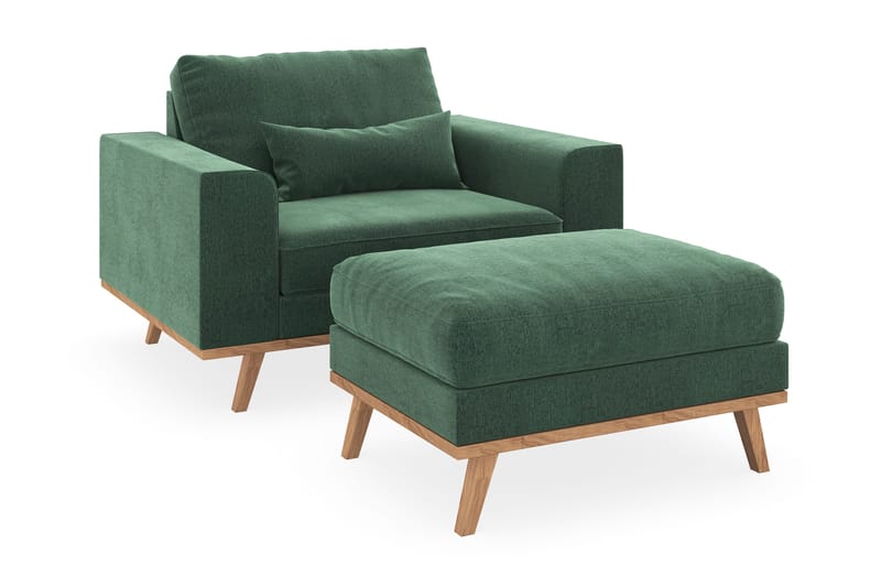 Copenhagen Nojatuoli rahilla - Tummanvihreä - Huonekalut - Tuoli & nojatuoli - Nojatuoli & lepotuoli - Nojatuoli rahilla