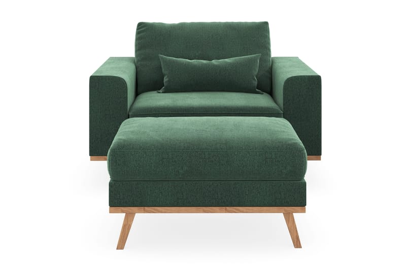 Copenhagen Nojatuoli rahilla - Tummanvihreä - Huonekalut - Tuoli & nojatuoli - Nojatuoli & lepotuoli - Nojatuoli rahilla