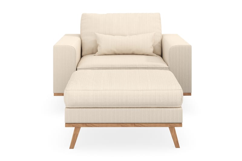 Copenhagen Nojatuoli rahilla - Vaalea beige - Huonekalut - Tuoli & nojatuoli - Nojatuoli & lepotuoli