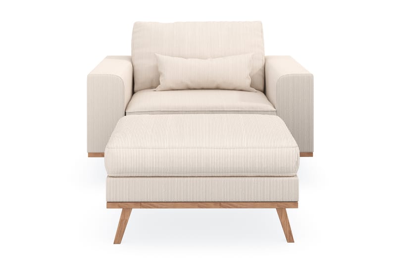 Copenhagen Nojatuoli rahilla - Vaalea beige - Huonekalut - Tuoli & nojatuoli - Nojatuoli & lepotuoli