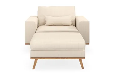 Copenhagen Nojatuoli rahilla - Vaalea beige - Huonekalut - Tuoli & nojatuoli - Nojatuoli & lepotuoli