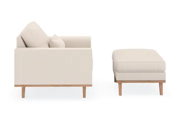 Copenhagen Nojatuoli rahilla - Vaalea beige - Huonekalut - Tuoli & nojatuoli - Nojatuoli & lepotuoli