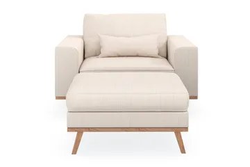 Copenhagen Nojatuoli rahilla - Vaalea beige - Huonekalut - Tuoli & nojatuoli - Nojatuoli & lepotuoli