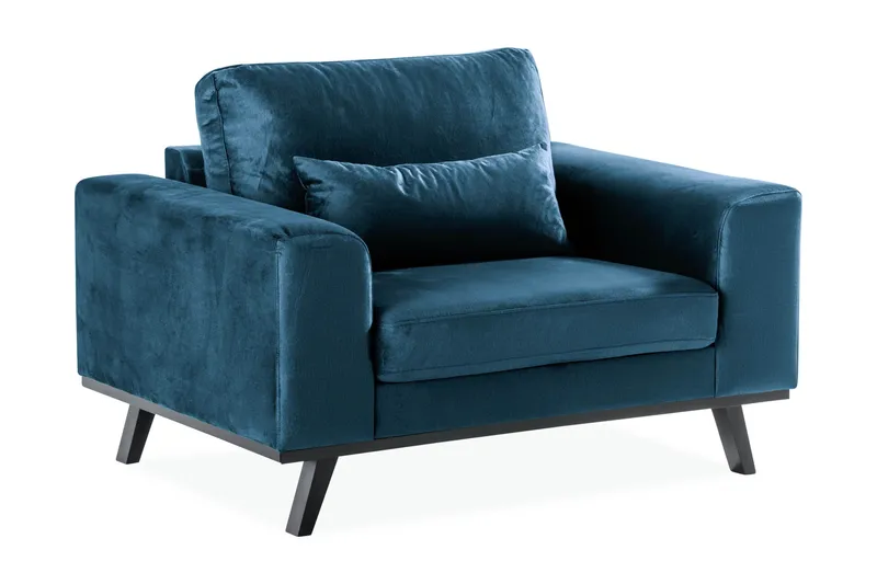 Copenhagen Nojatuoli Sametti - Sininen - Huonekalut - Tuoli & nojatuoli - Nojatuoli & lepotuoli - Samettinojatuoli