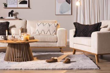 Copenhagen nojatuoli vakosamettia ja puujaloilla - Beige - Huonekalut - Tuoli & nojatuoli - Nojatuoli & lepotuoli