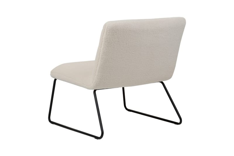 Nojatuoli Cotulla - Valkoinen, musta/Bouclé-kangas, Valkoinen, Musta/Bouclé - Huonekalut - Tuoli & nojatuoli - Nojatuoli & lepotuoli